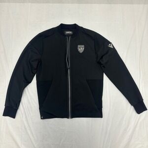 Macron Miami FC  Jacket Mens Medium Black Full Zip BomberPolyester Soccer Sport